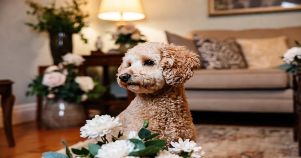 Poodle Floral Arrangement