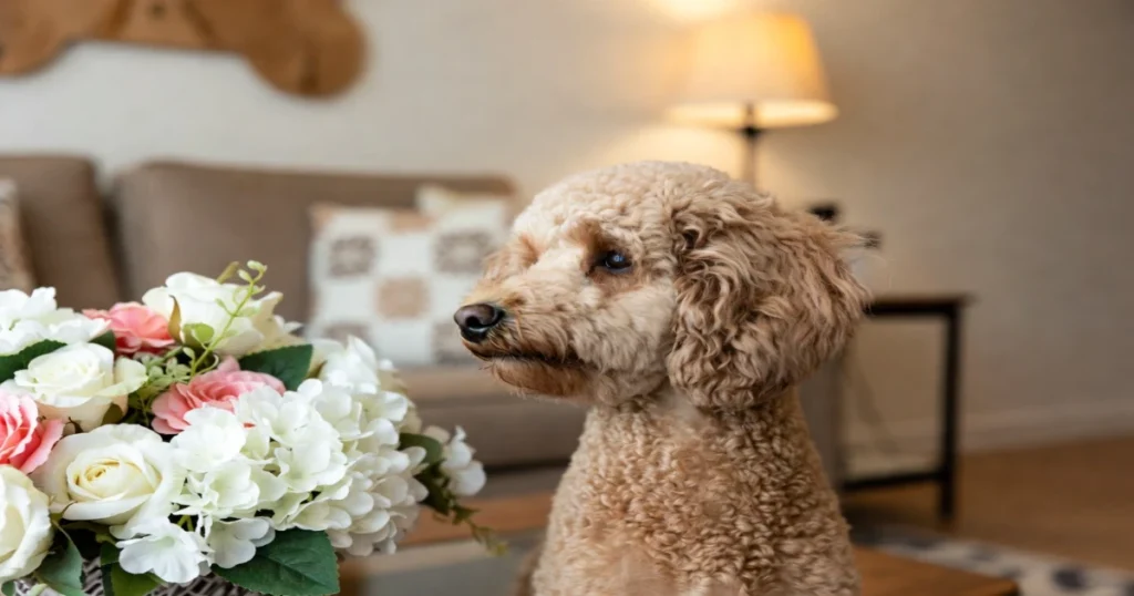 Poodle Floral Arrangement
