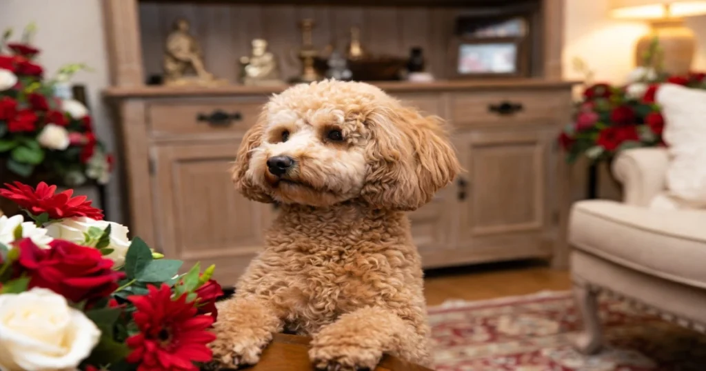 Poodle Floral Arrangement