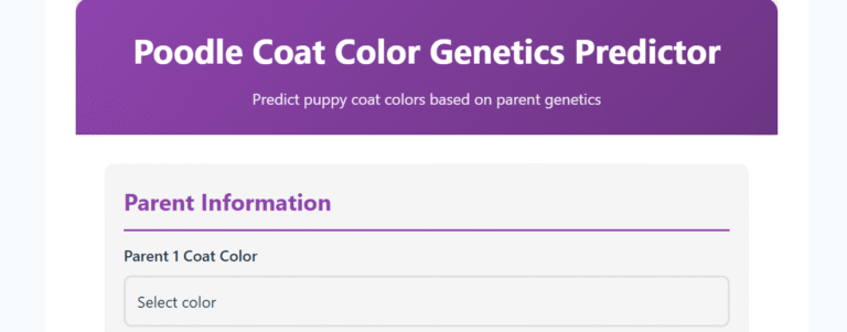 Poodle Coat Color Predictor (Genetics Tool) Updated