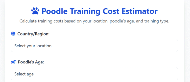 Poodle Training Cost Estimator Tool