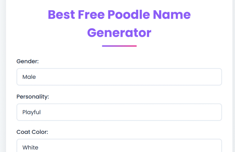 Poodle Name Generator:Find the Perfect Name for Your Poodle!