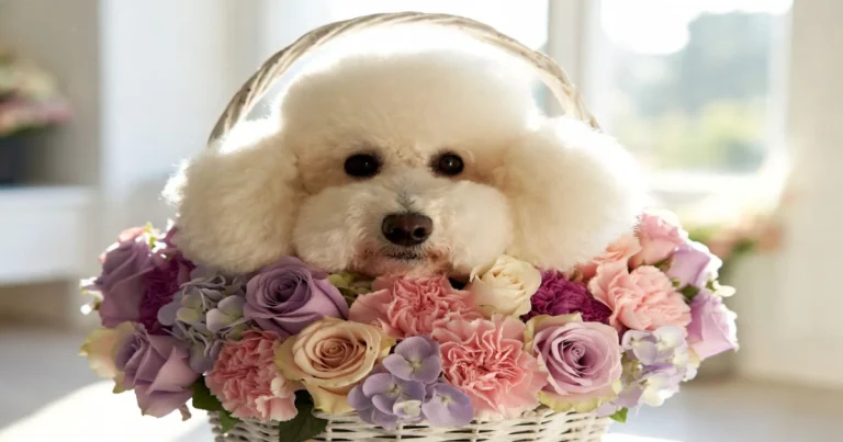 Poodle Floral Arrangement