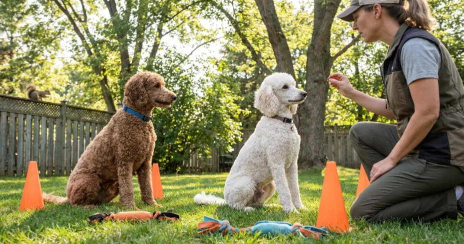 female poodle calm temperament and independence