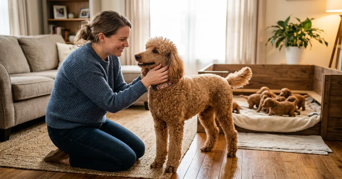 side-by-side comparison of reputable poodle breeder environment versus commercial kennel