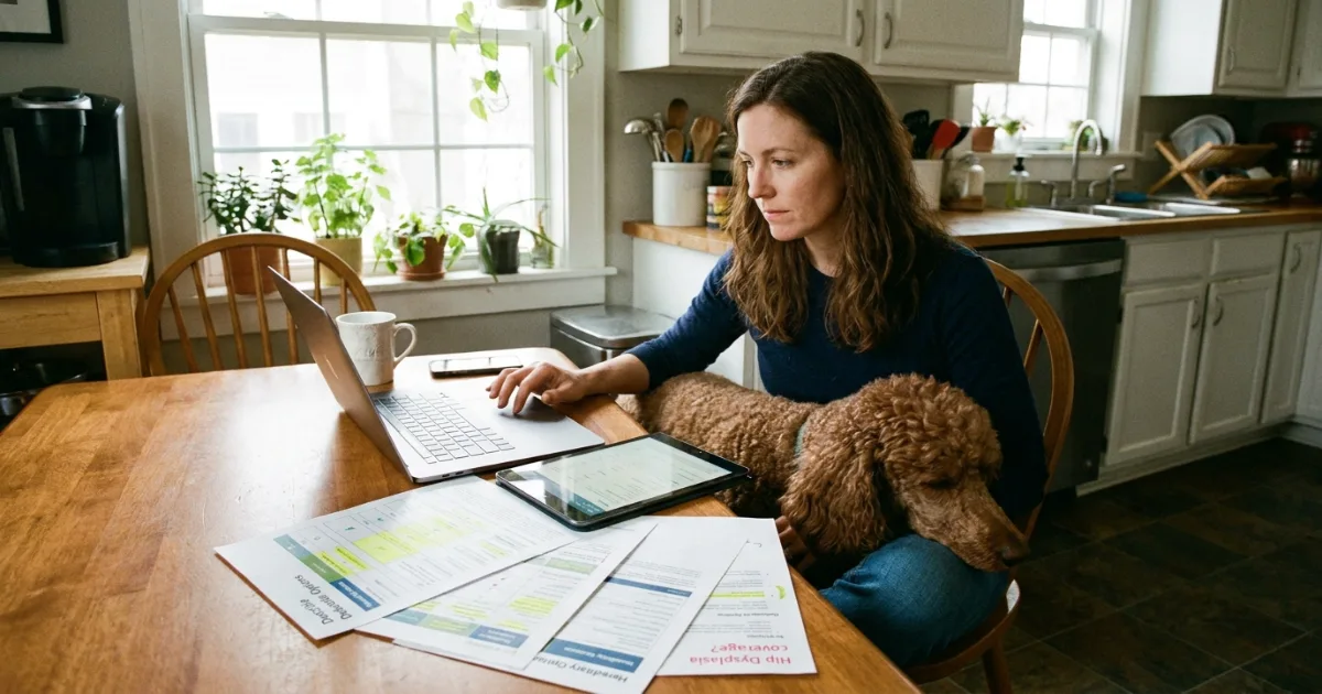 Poodle pet insurance policy details highlighted with breed-specific considerations like Addison's disease coverage