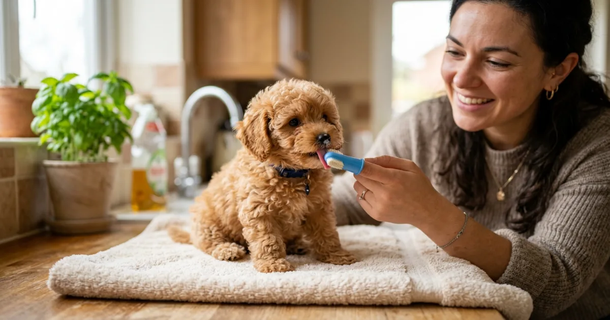 Comparison of a finger brush, dual-headed toothbrush, and small-headed toothbrush for poodle dental care