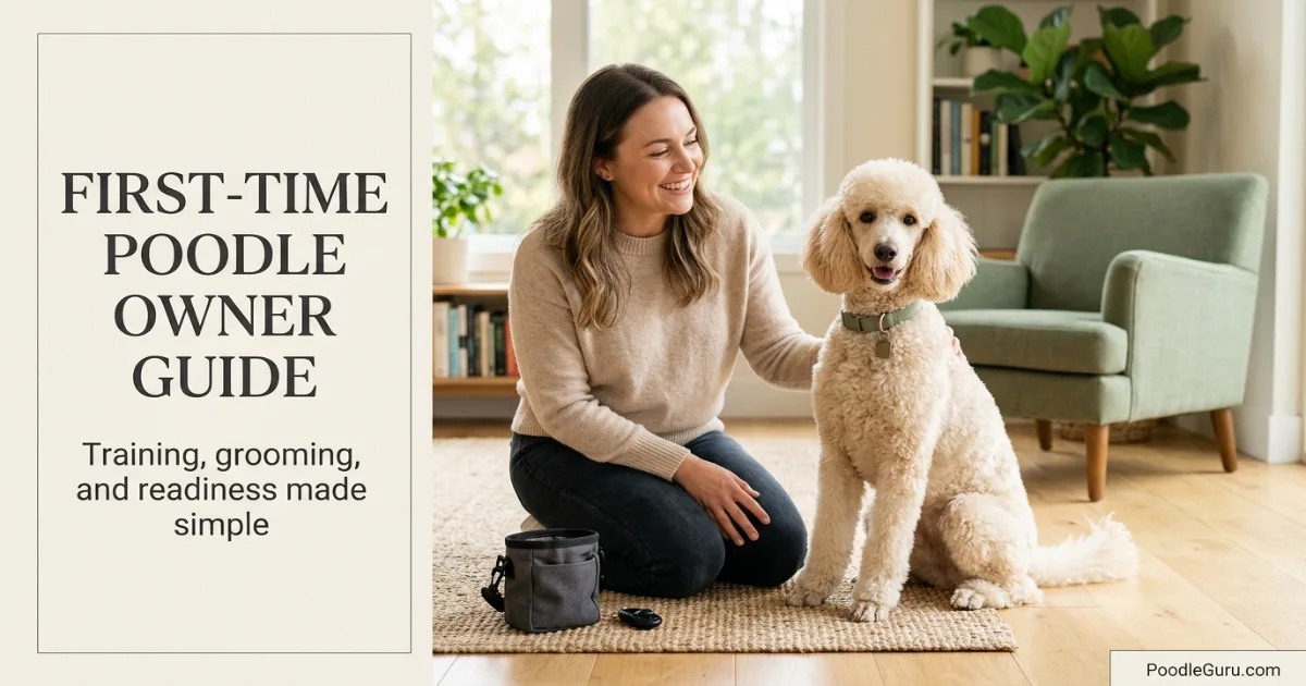 Are Poodles good for first-time owners shown by a beginner training a Miniature Poodle