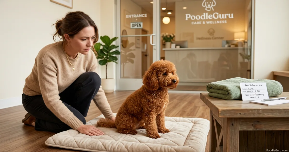 Poodle fishy odor guide for anal gland smell and scooting signs
