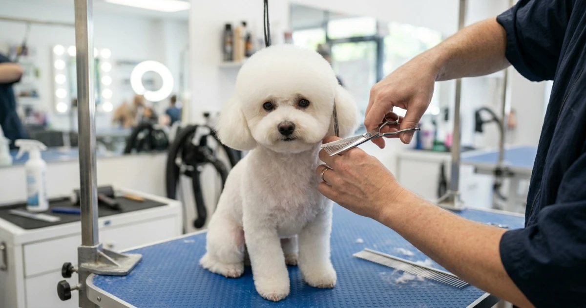 Comparison of a poorly executed poodle kennel cut versus a clean, properly done kennel cut