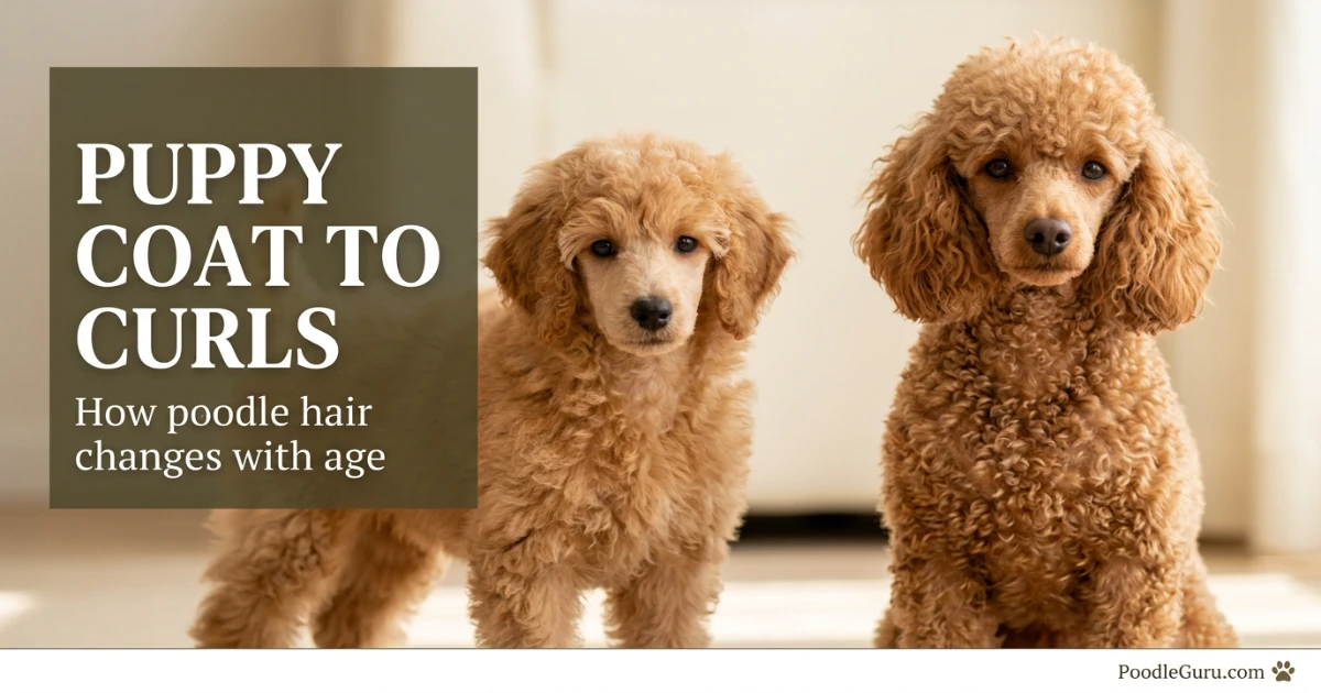 Why do poodles have curly hair puppy coat and adult curly coat comparison