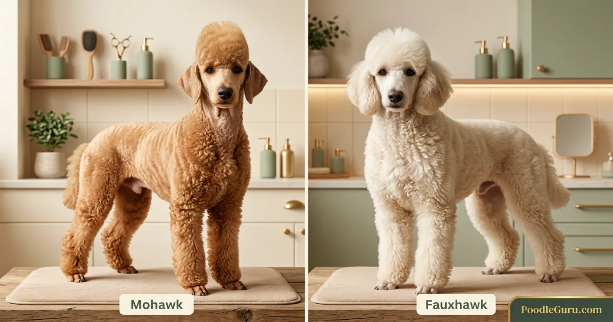 Poodle mohawk versus fauxhawk style comparison