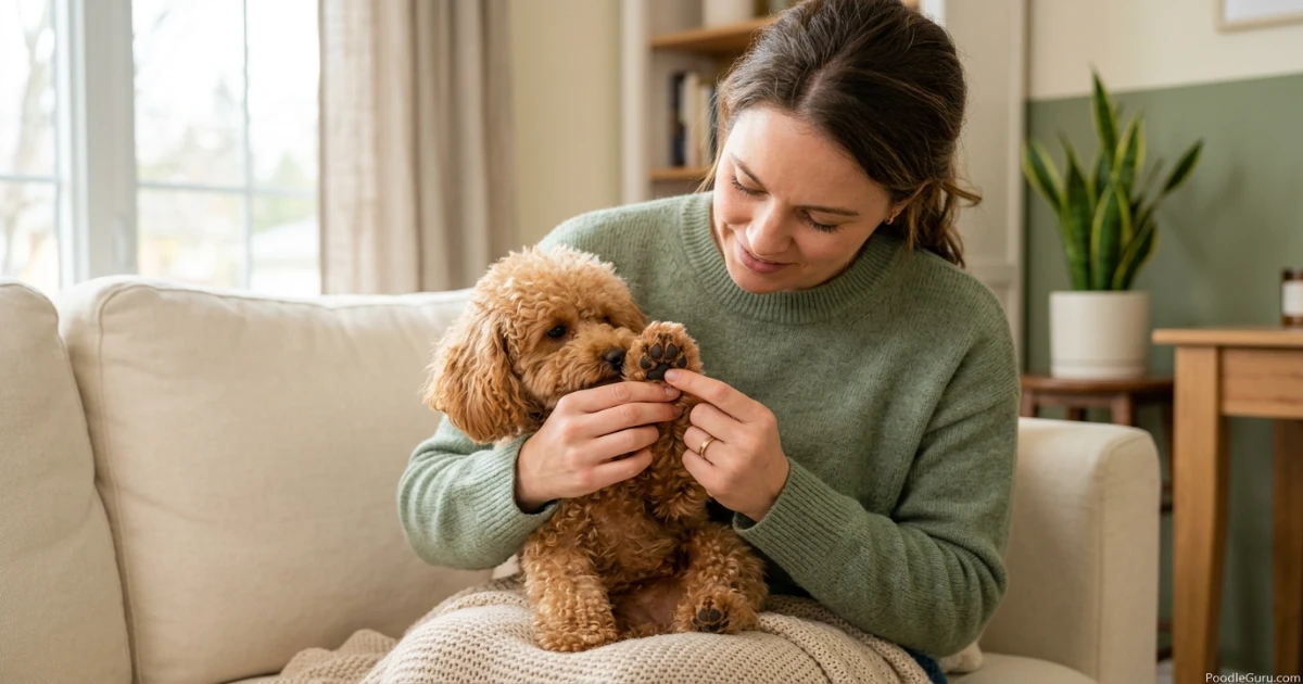 Front leg versus back leg poodle limping causes