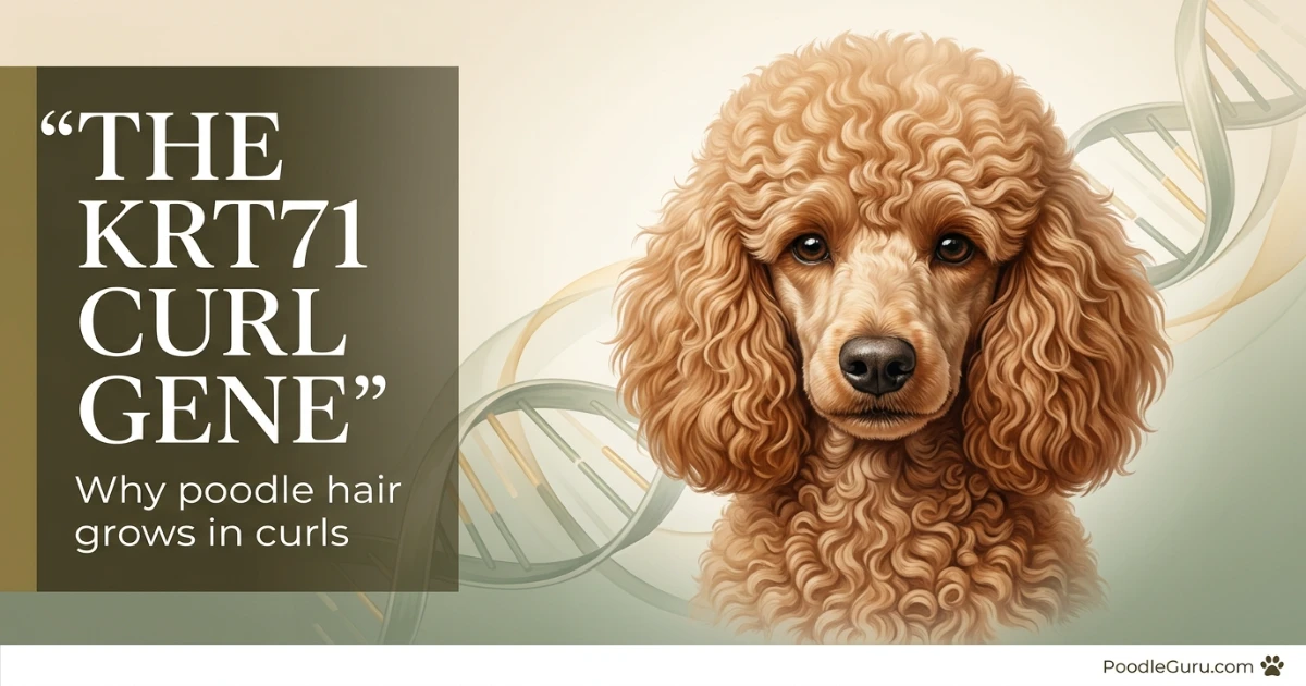 KRT71 gene illustration explaining why do poodles have curly hair