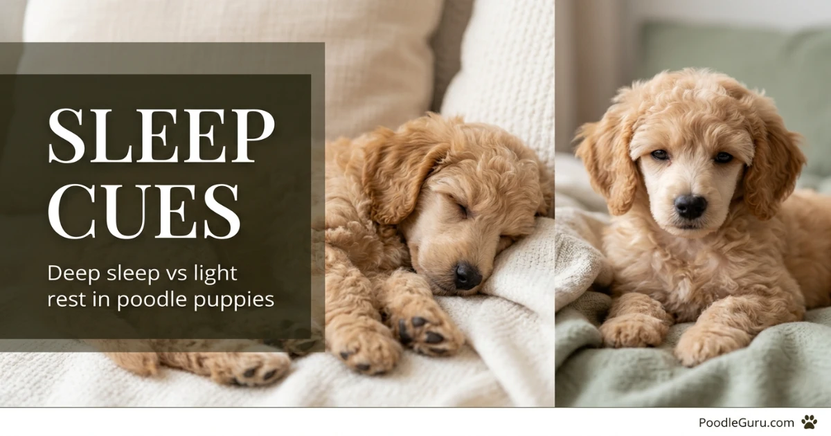 Covered crate setup for poodle puppy nighttime sleep training in a bedroom