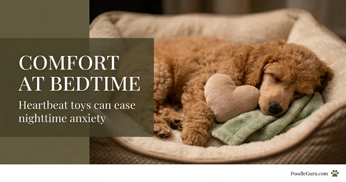 Two poodle puppies in different sleep positions showing relaxed sleep and light resting posture