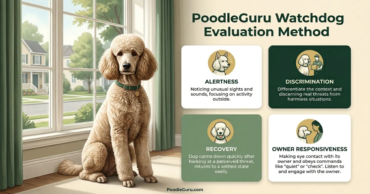 PoodleGuru Watchdog Evaluation Method with alertness discrimination recovery and owner responsiveness