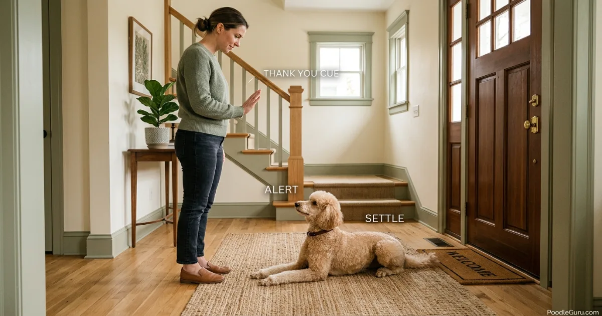 Standard Poodle and Toy Poodle size comparison for watchdog and guard dog ability