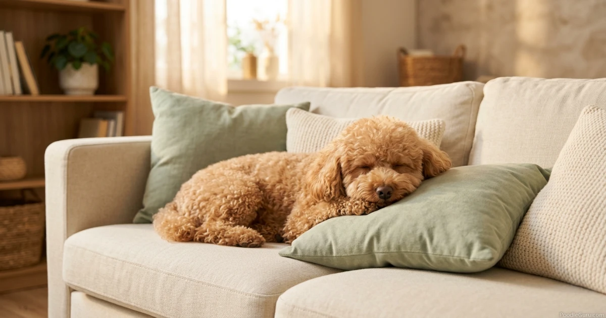 Owner evaluating a Standard Poodle's protective response using the PoodleGuru Protective Instinct Evaluation
