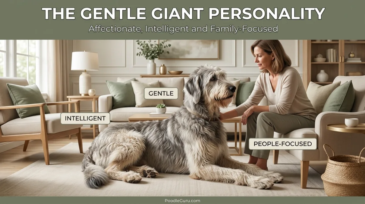 Irish Wolfadoodle temperament gentle giant family dog