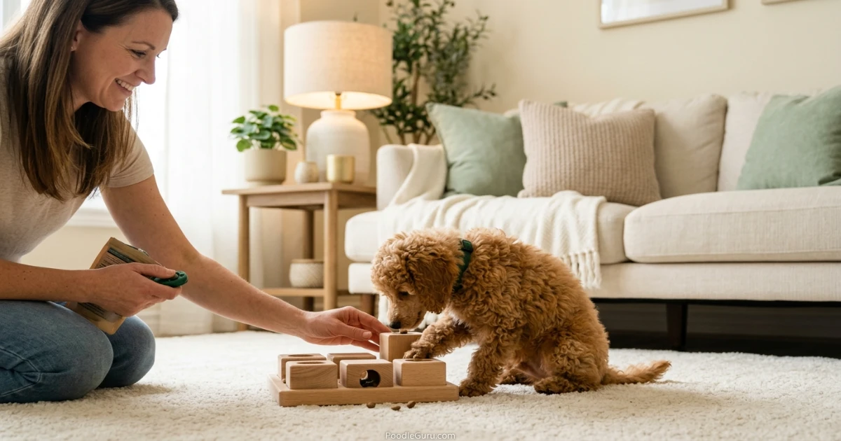 Toy Poodle puppy vet check before starting poodle puppy classes