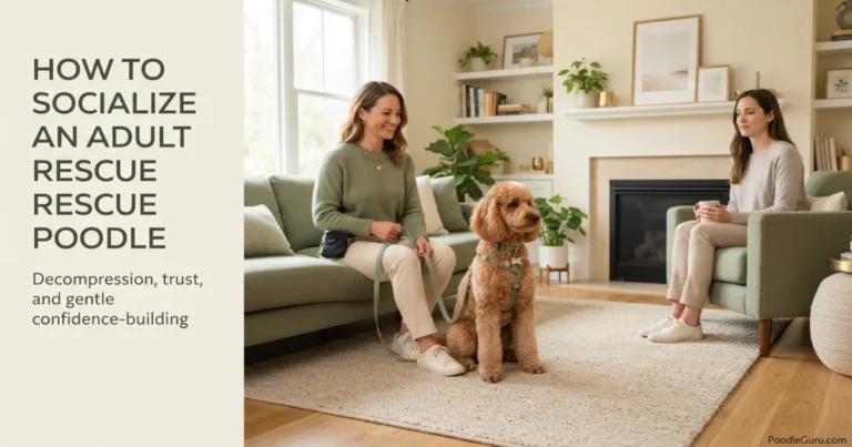 socialize an adult rescue poodle