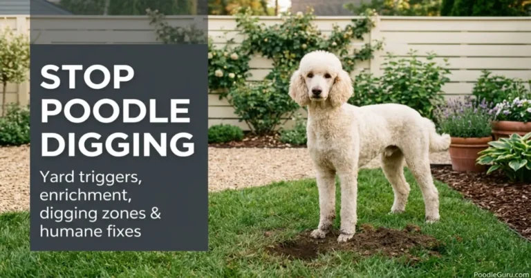 stop poodle digging