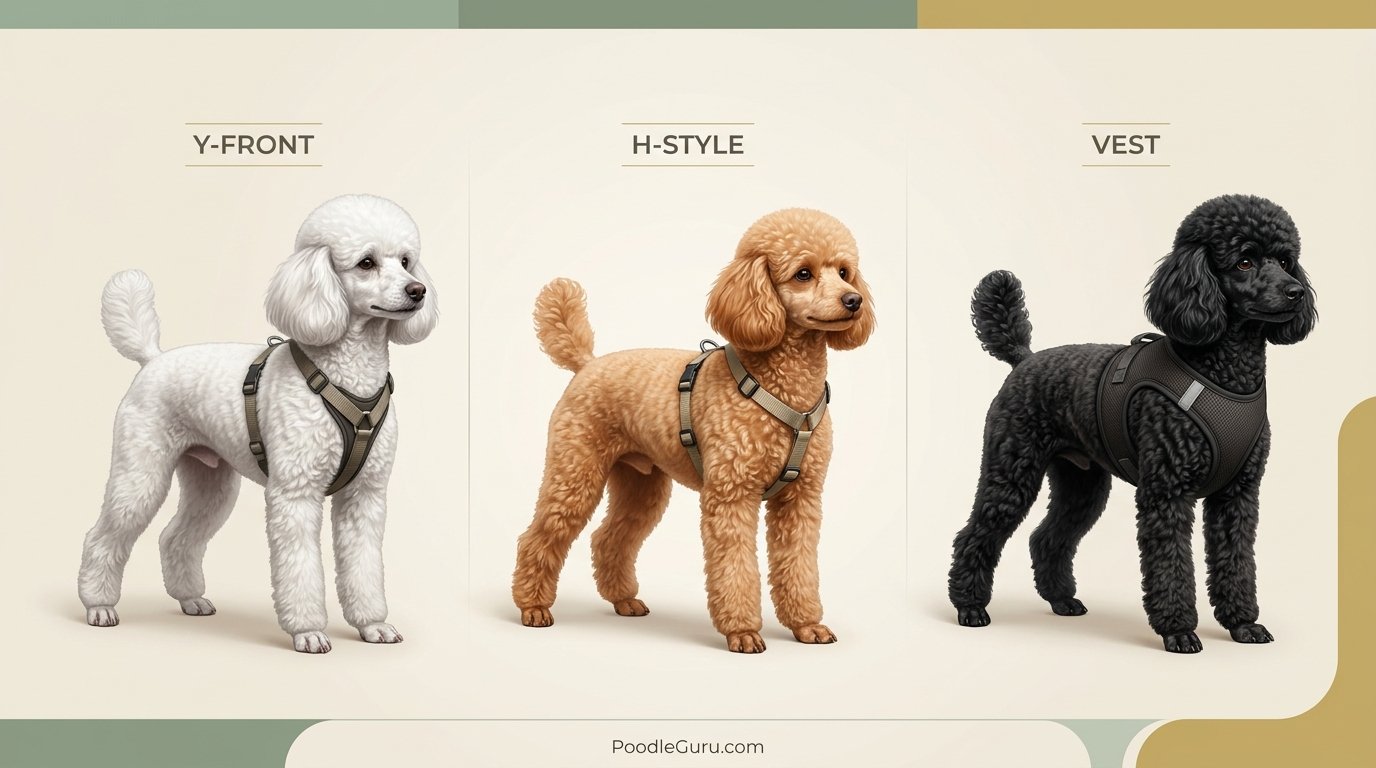 Comparison of Y-front, H-style and vest harness designs for Poodles