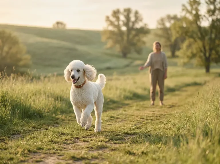 off-leash training a Poodle
